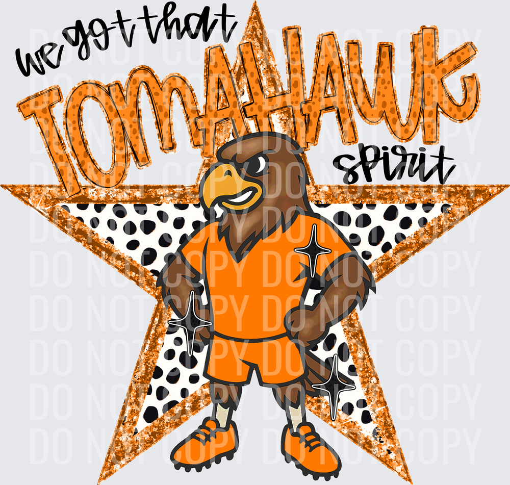 KayndiDesigns 09.26 We Got That Spirit Tomahawk Orange