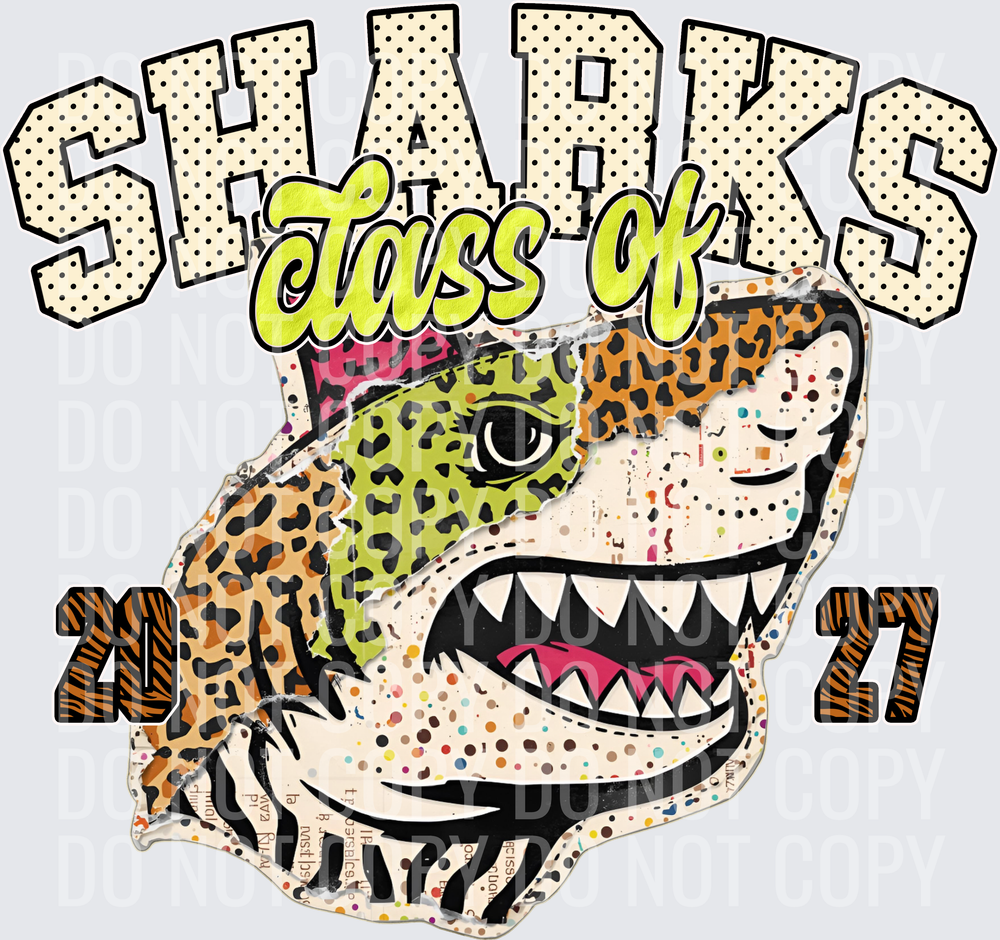 KayndiDesigns 10.26 Class of 2027 Bright Sharks