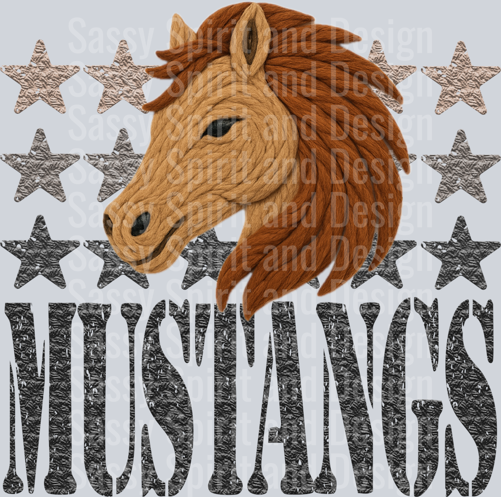 YARN MASCOTS MUSTANGS