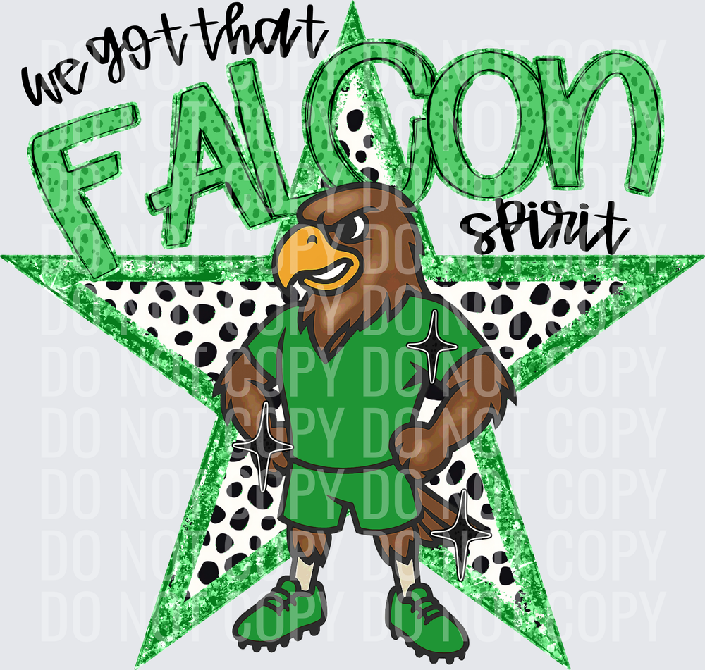 KayndiDesigns 09.26 We Got That Spirit Falcon Green