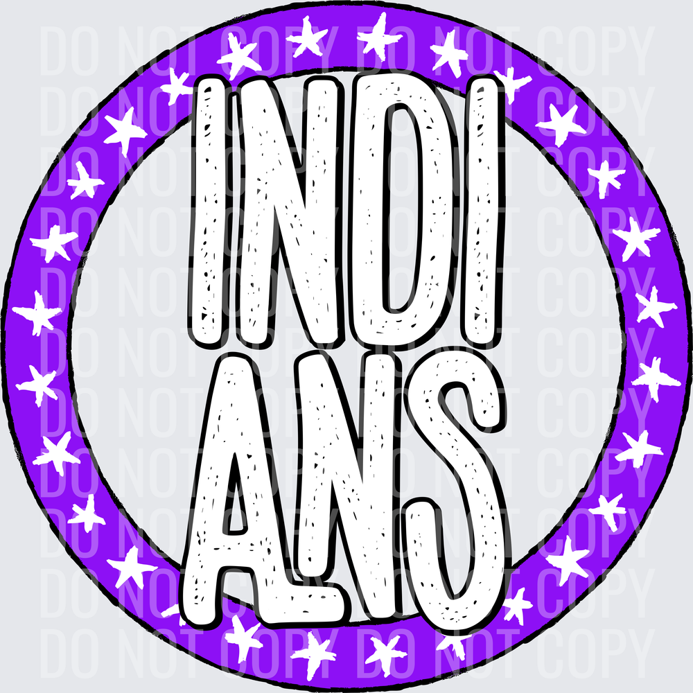 IndiansStarCirclePurple