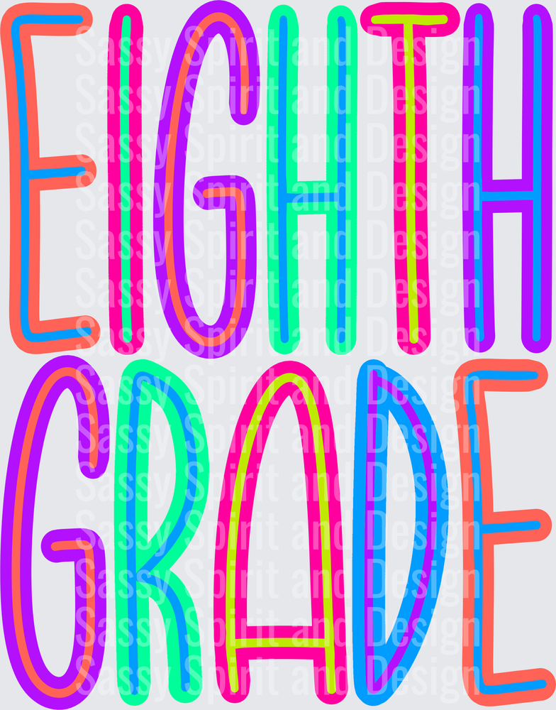 Back to School Brights EIGHTH Grade