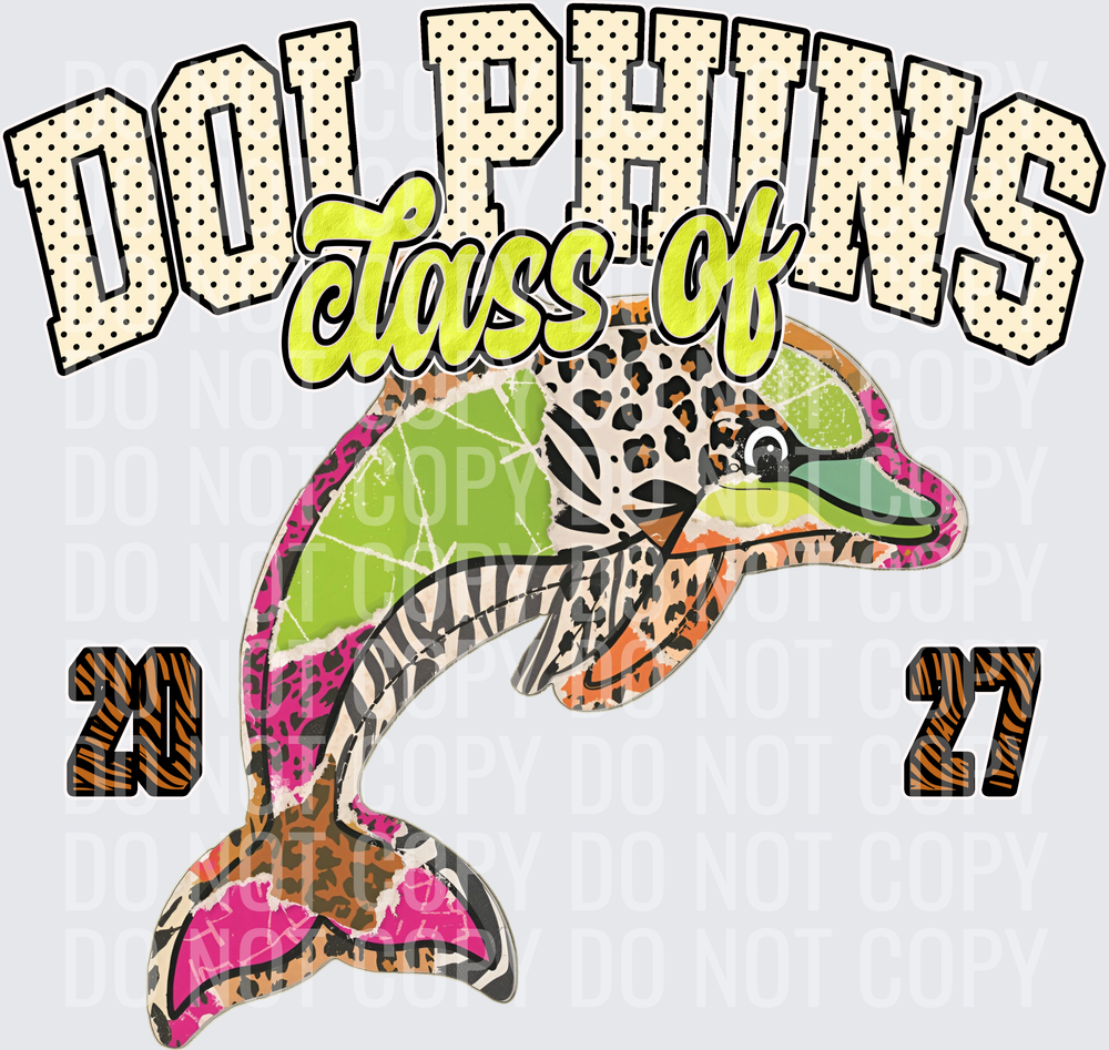KayndiDesigns 10.26 Class of 2027 Bright Dolphins