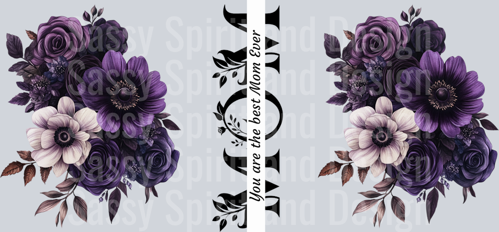 best mom ever floral purples