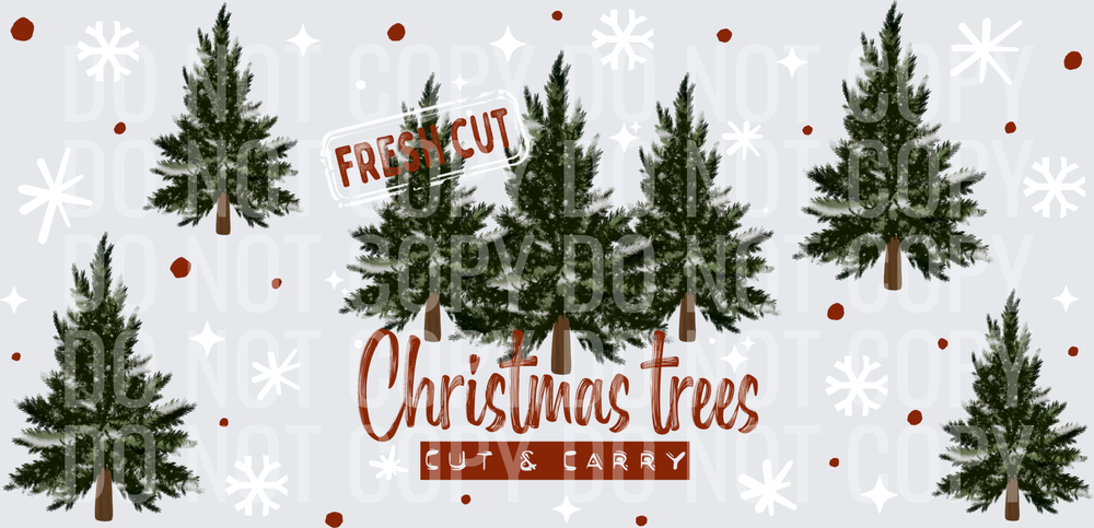 fresh cut christmas trees 16oz wrap