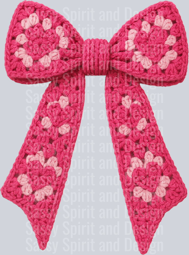 BRIGHT PINK BOW