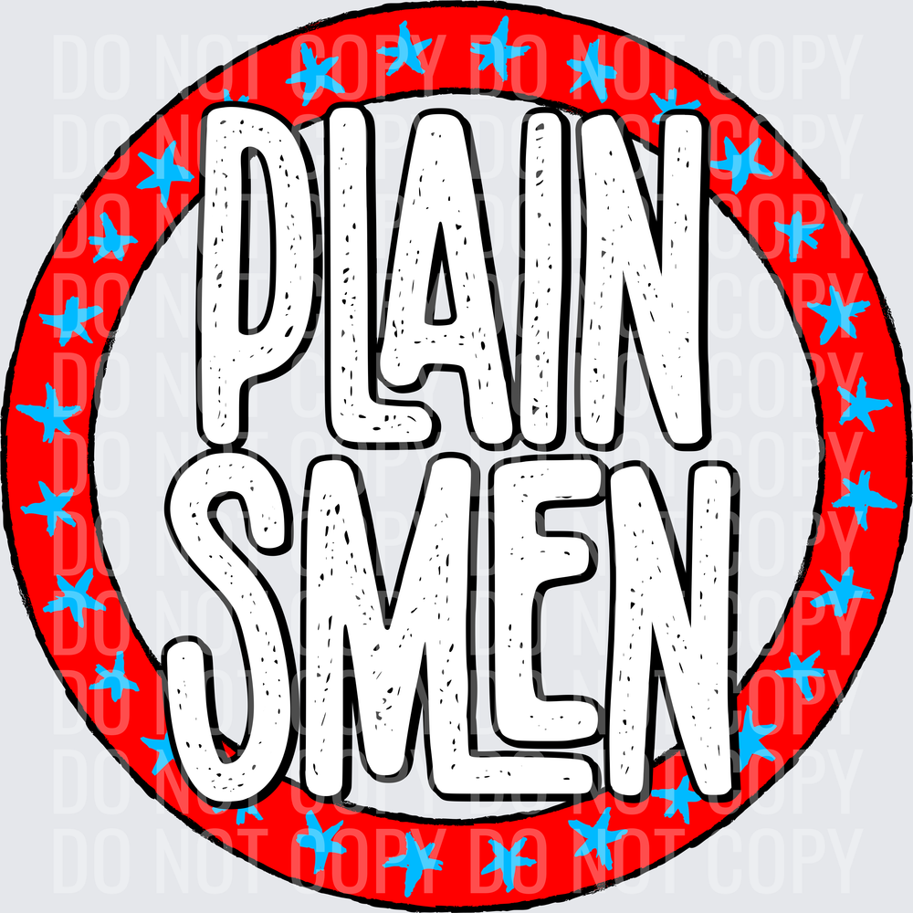 PlainsmenStarCircleRedBabyBlue