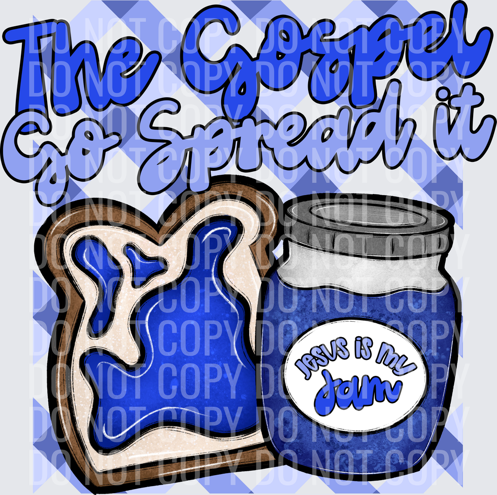KayndiDesigns 06.26 Jesus is My Jam Blue Blueberry