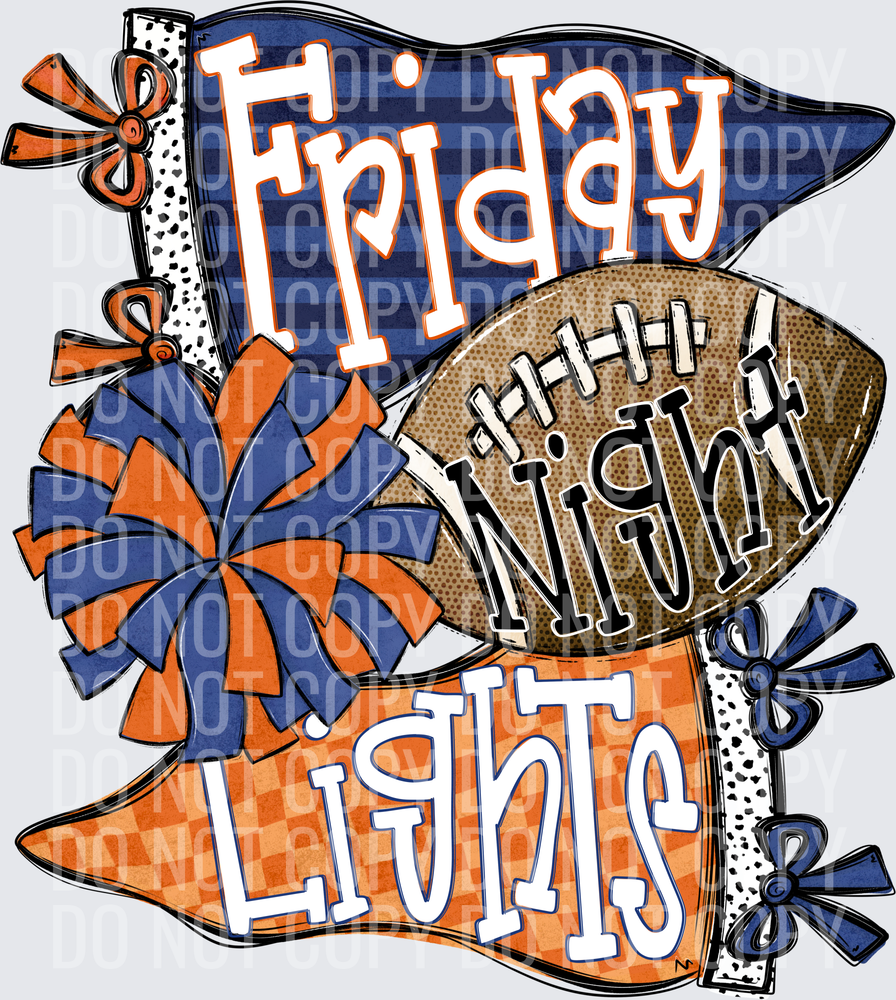 Navy and orange