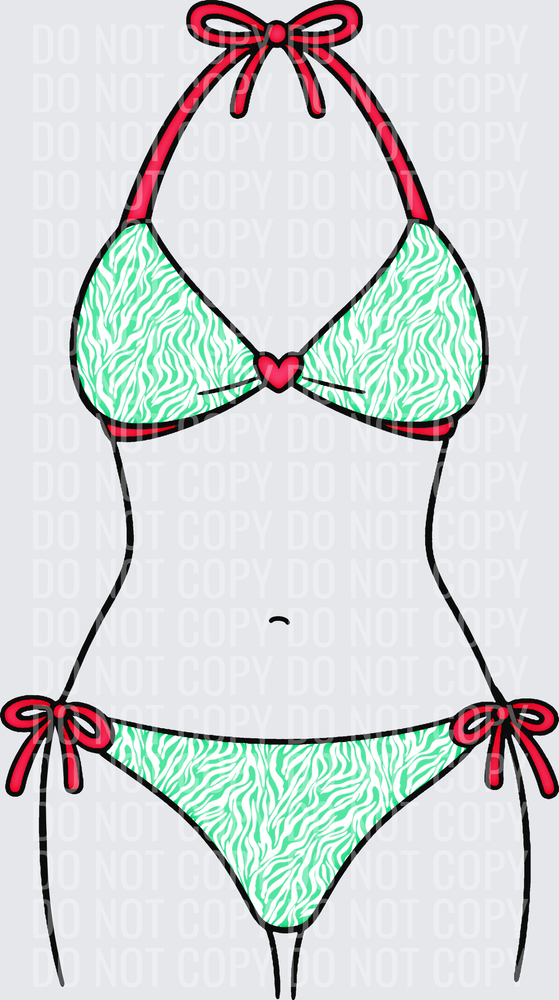 Blue zebra swimsuit