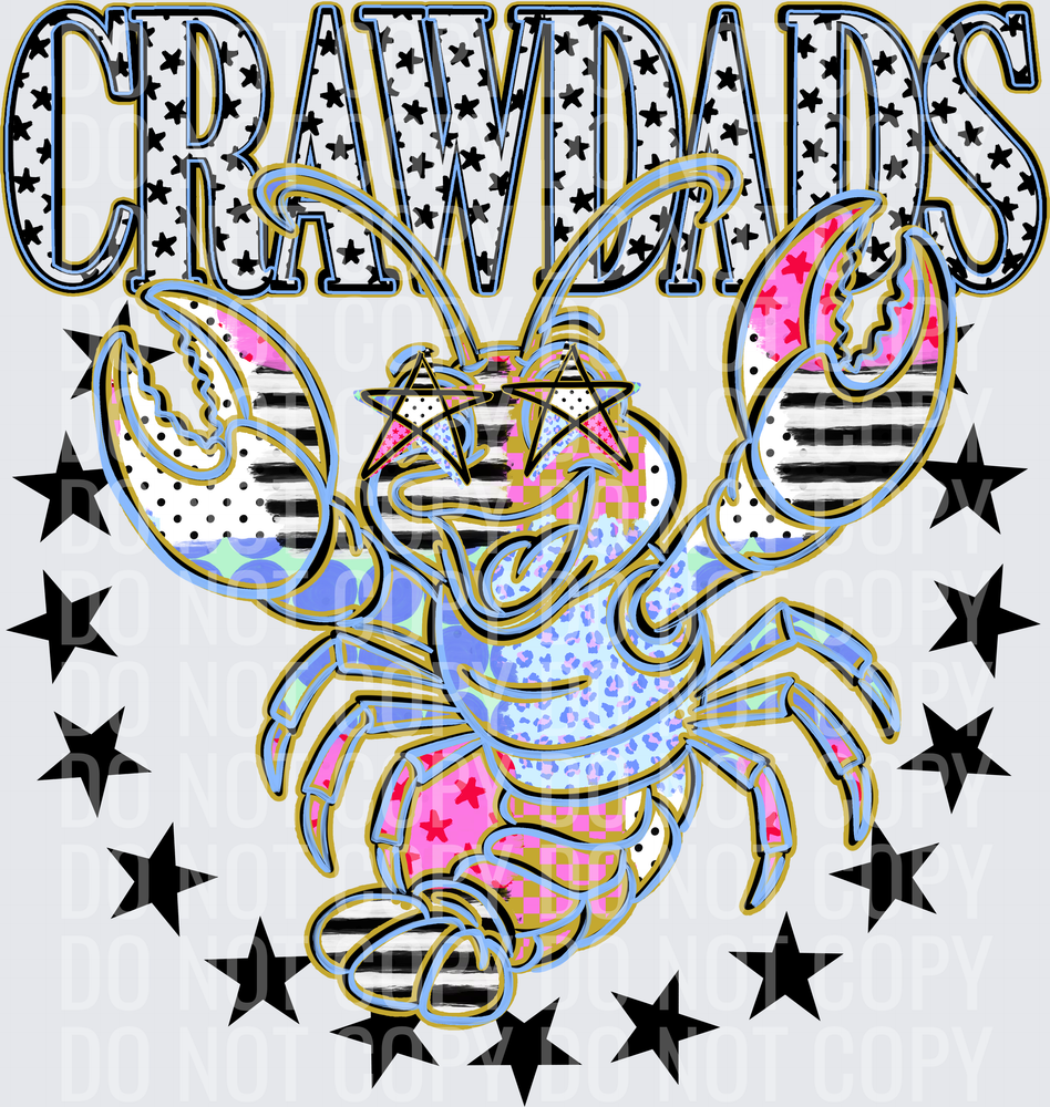 KayndiDesigns 09.26 Patchwork Varisty Stars Crawdads