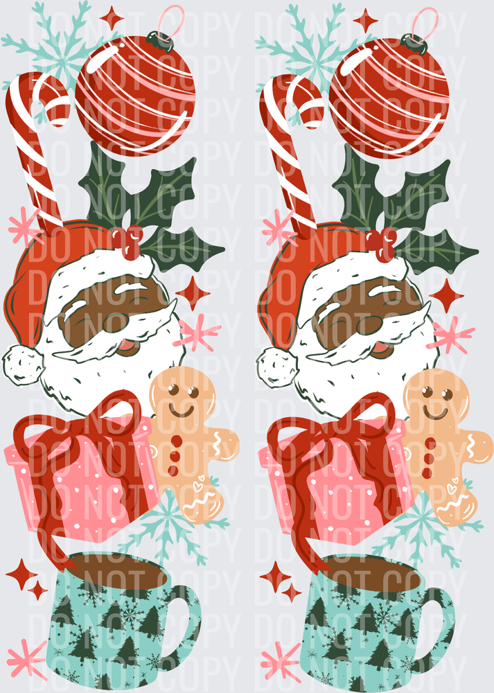 Christmas things sleeves dark skintone