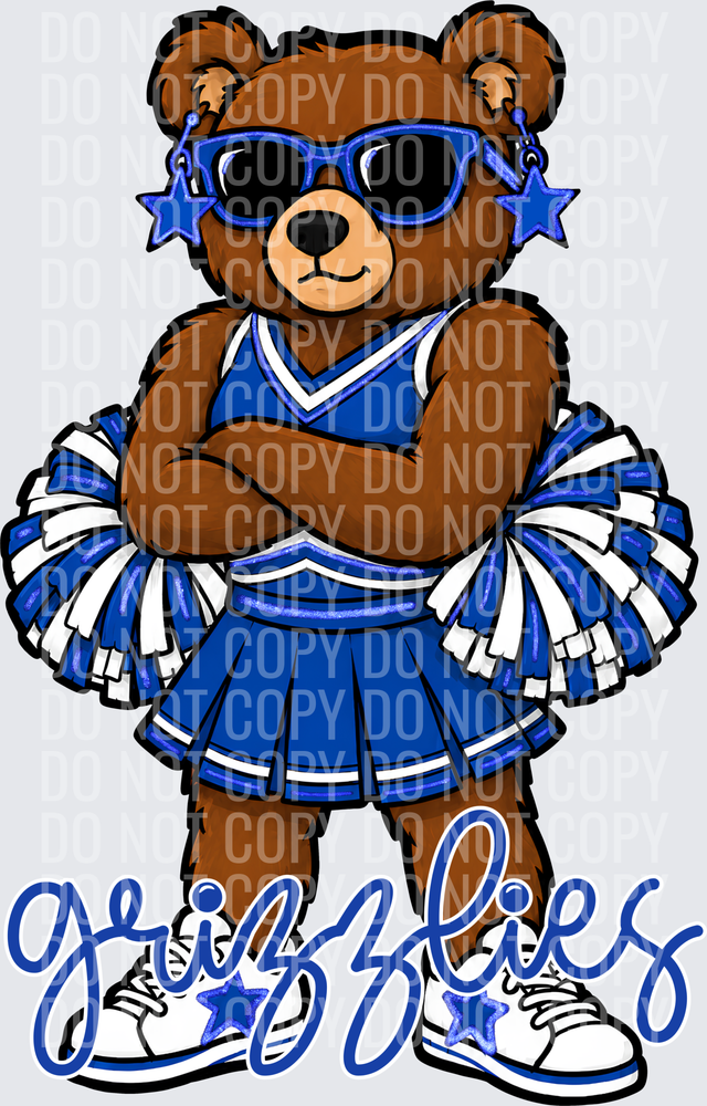 Grizzlies Cheer Blue White