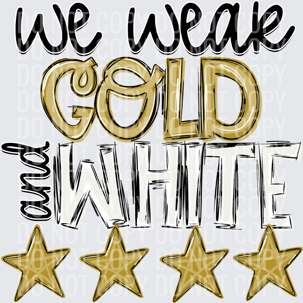 gold and white