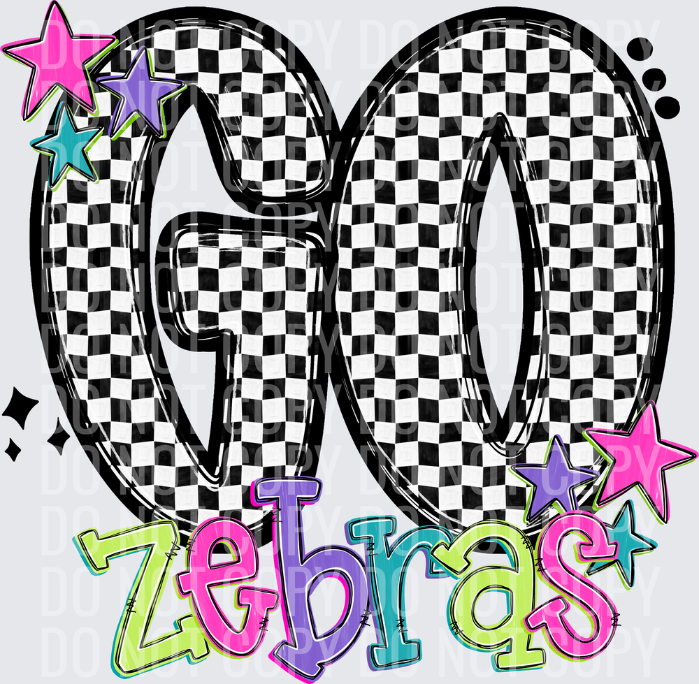 zebrasGo Checker Neons 0926-0025