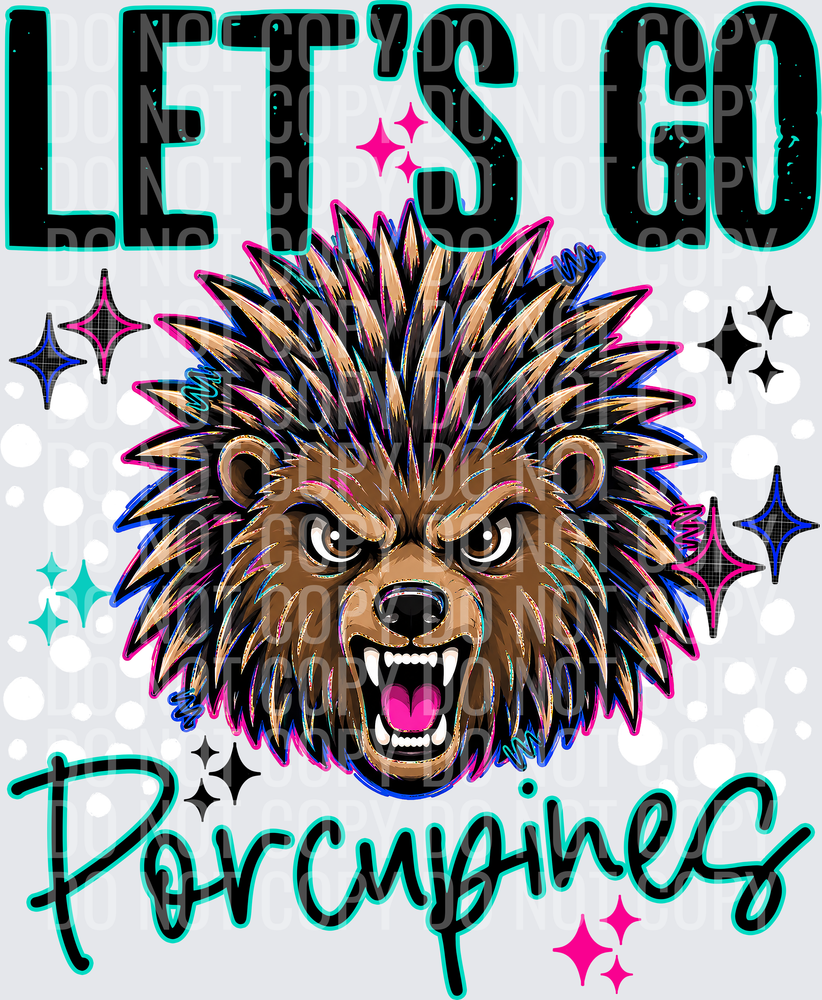 LETS GO MASCOTS PORCUPINES