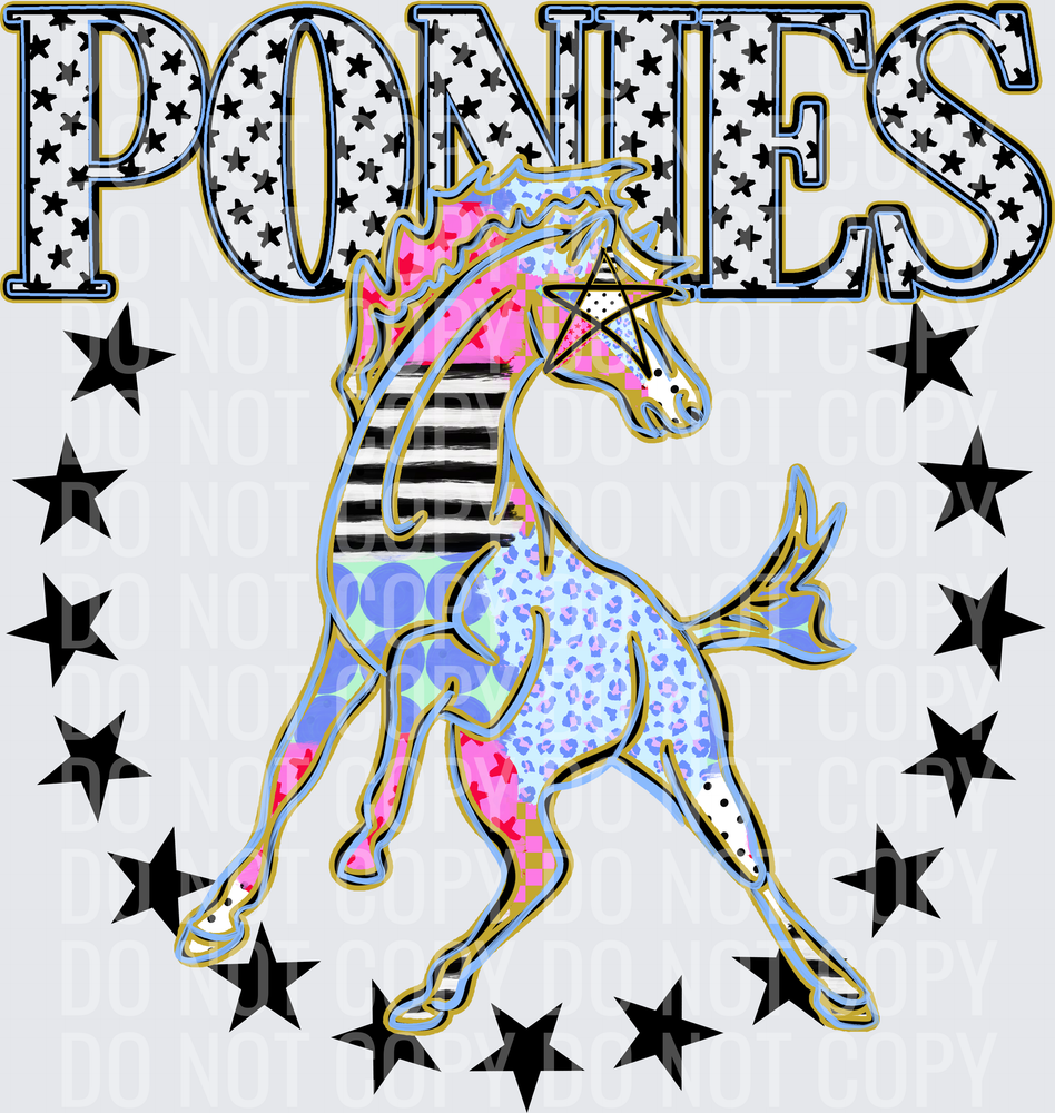 KayndiDesigns 09.26 Patchwork Varisty Stars Ponies