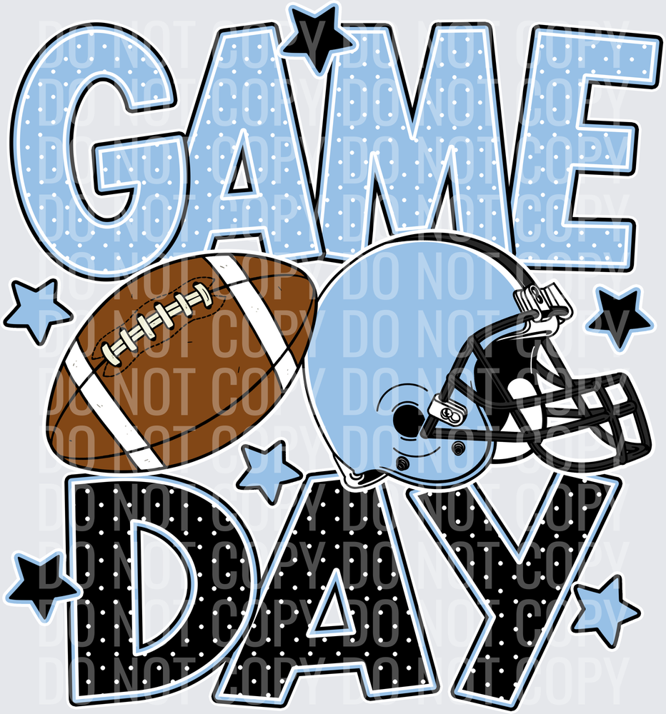 Light Blue Black Game Day