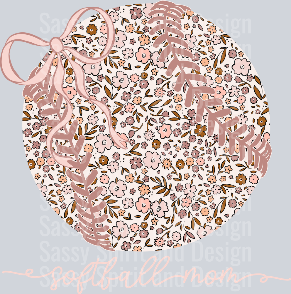 Softball Mom Coquette Floral