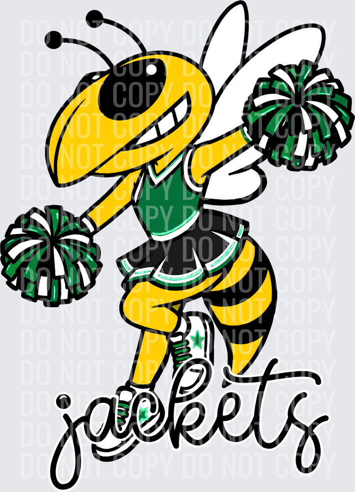 Jackets Cheer Green Black White