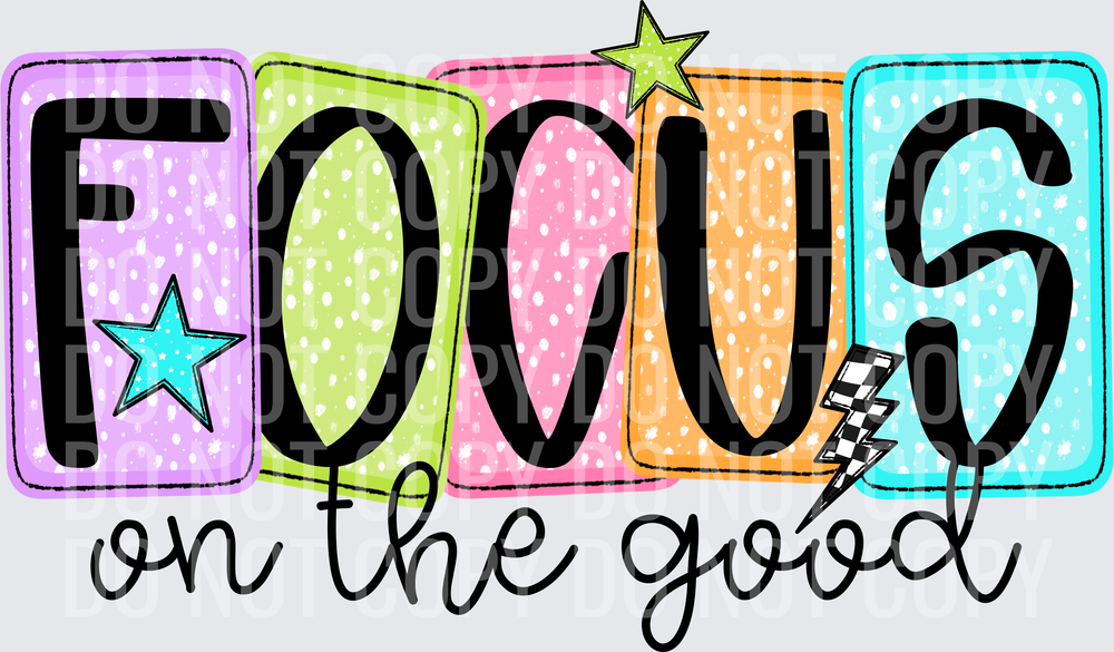 Focus On The Good Colorful Blocks