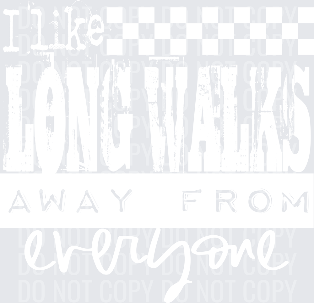 I like Long Walks White