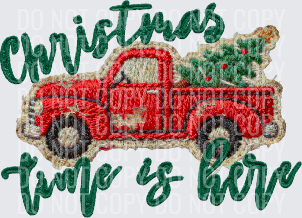 christmas time is here vintage truck hwds