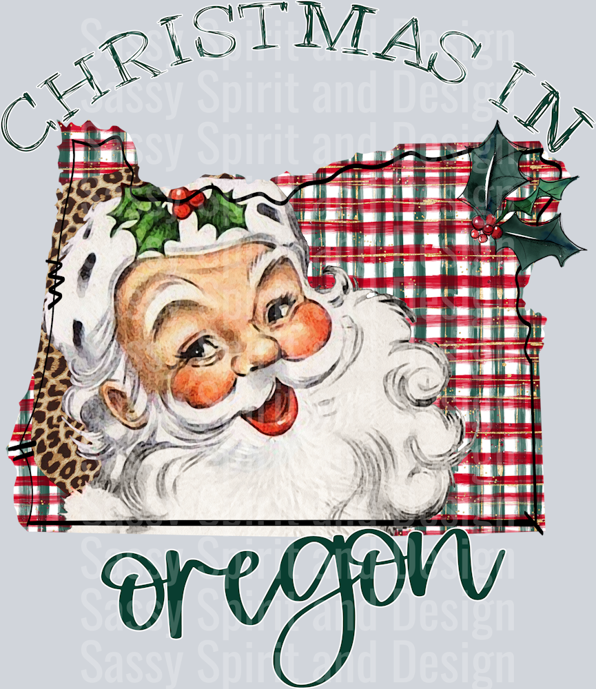 Christmas in State Santa State Set OREGON