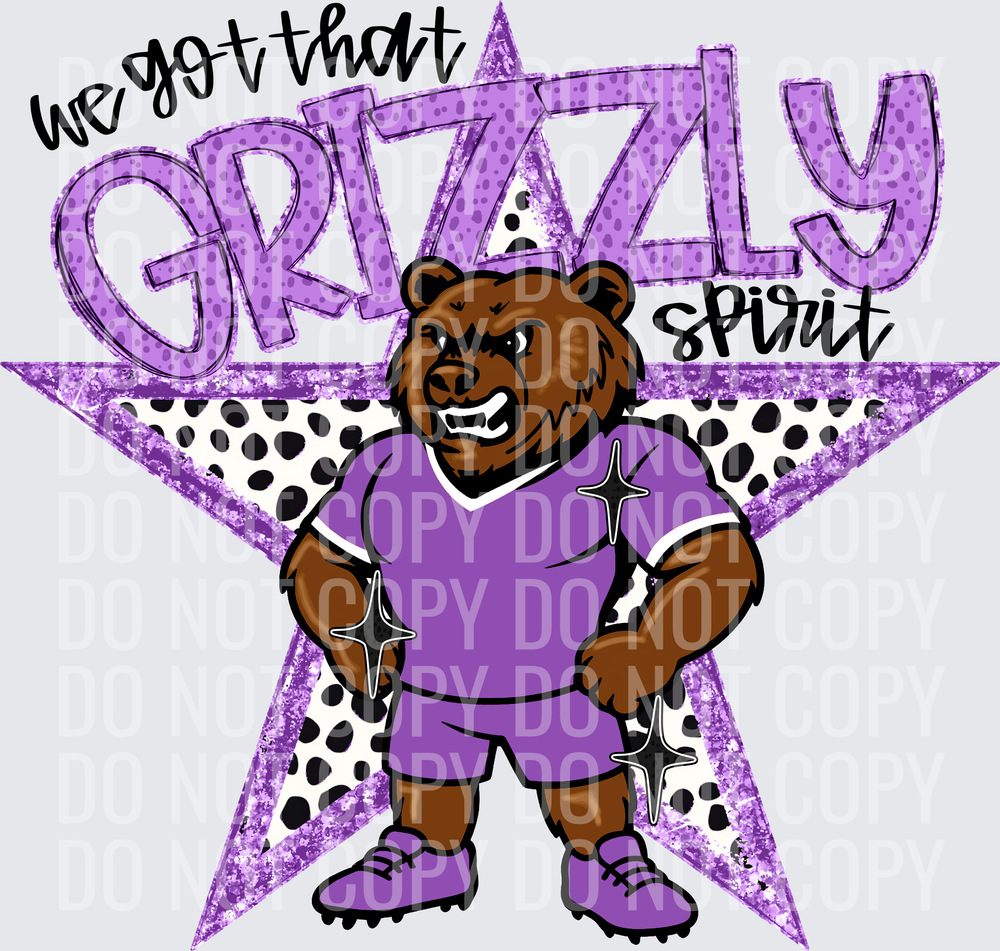 KayndiDesigns 09.26 We Got That Spirit Grizzly Purple