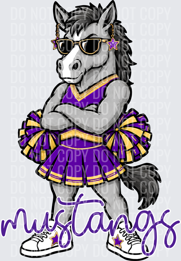 Mustangs Cheer Purple Gold