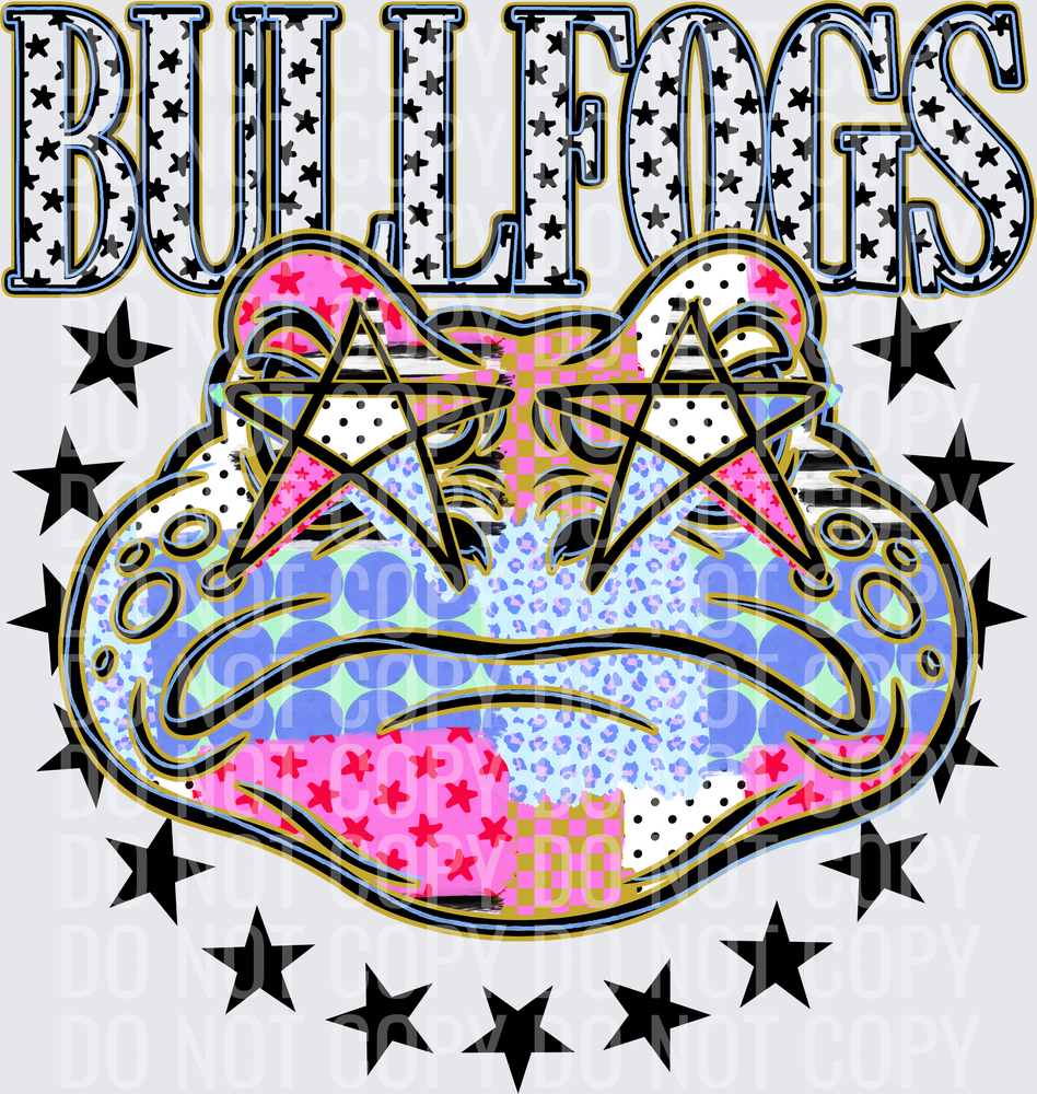 KayndiDesigns 09.26 Patchwork Varisty Stars Bullfogs