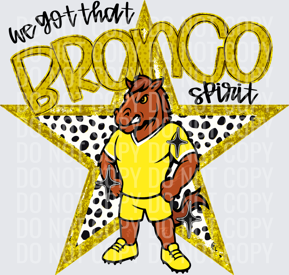 KayndiDesigns 09.26 We Got That Spirit Bronco Yellow
