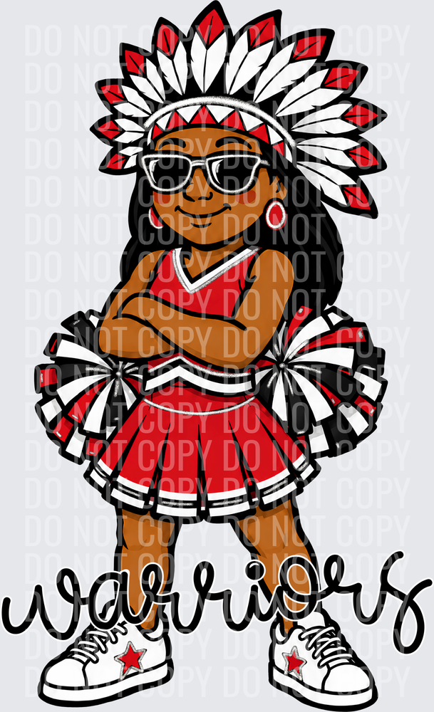 Warriors Cheer Red White Black