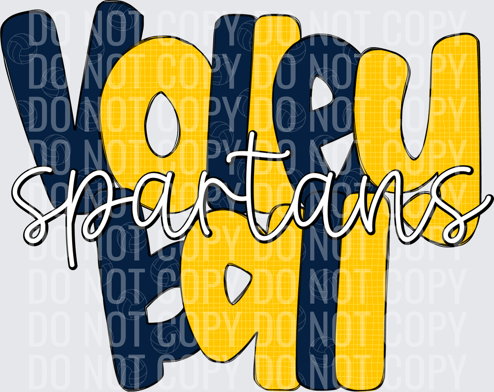 SpartansNavyYellowGold-Volleyball