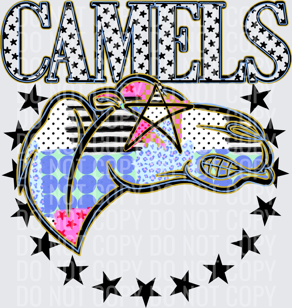 KayndiDesigns 09.26 Patchwork Varisty Stars Camels