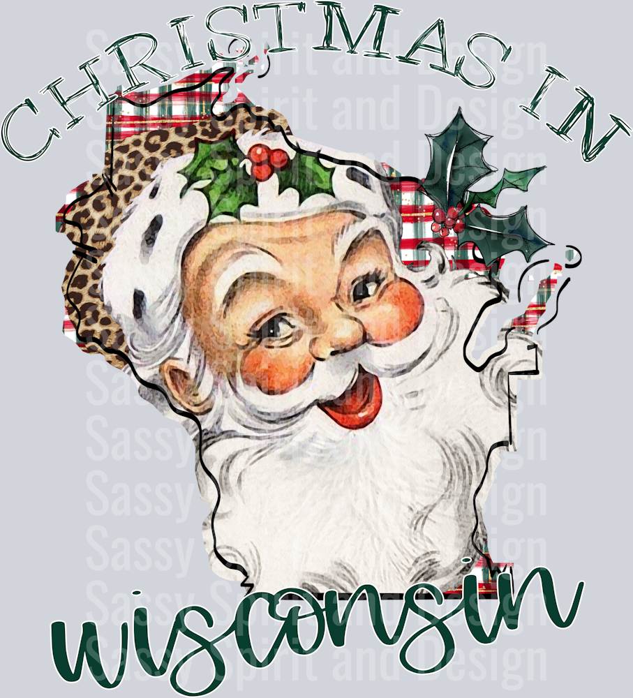 Christmas in State Santa State Set WISCONSIN