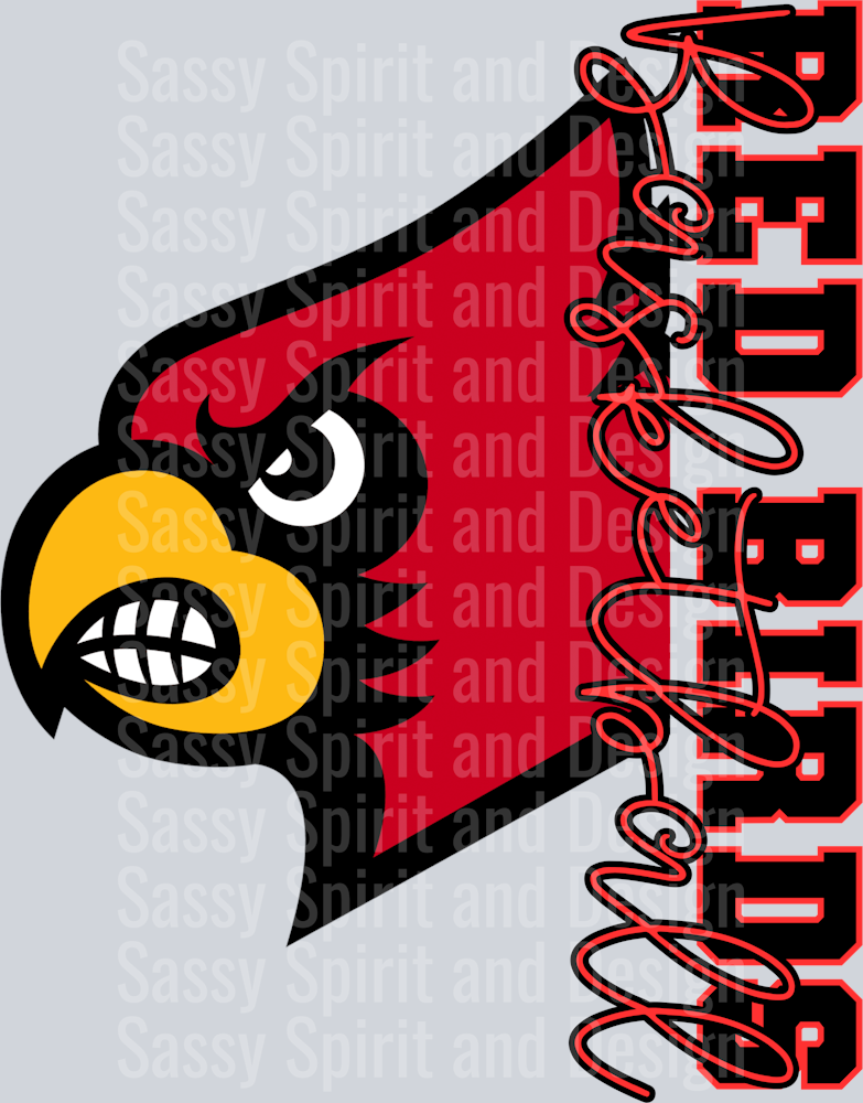RED BIRDS BASKETBALL SPLIT FACE