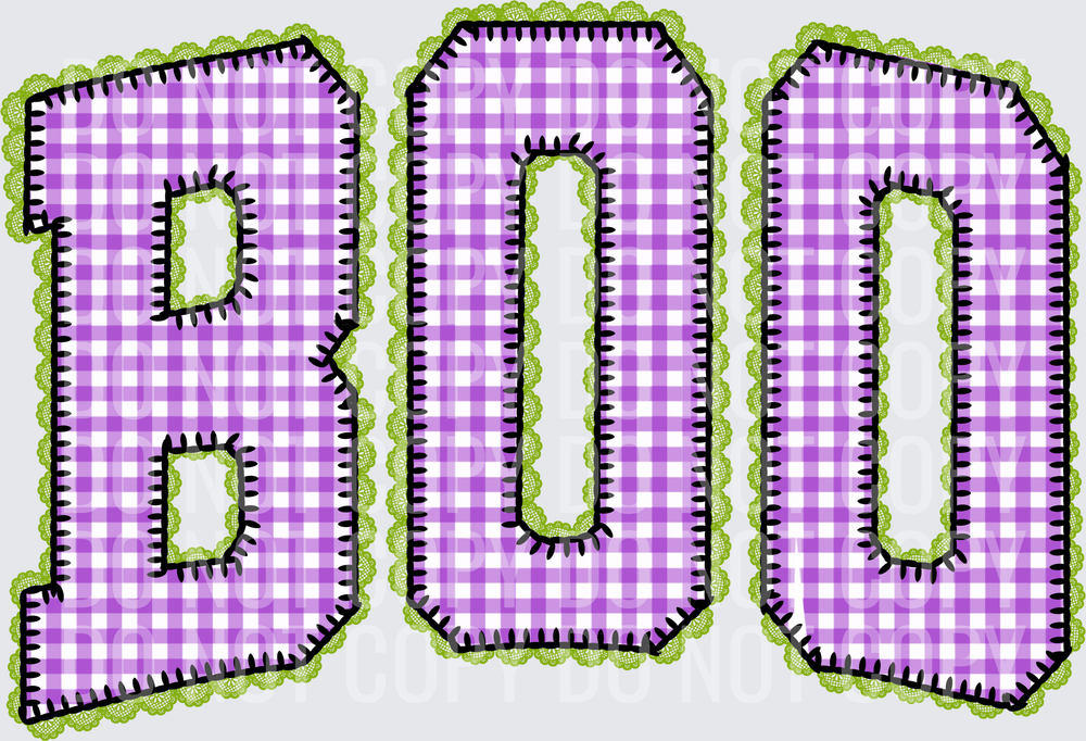 purple plaid boo