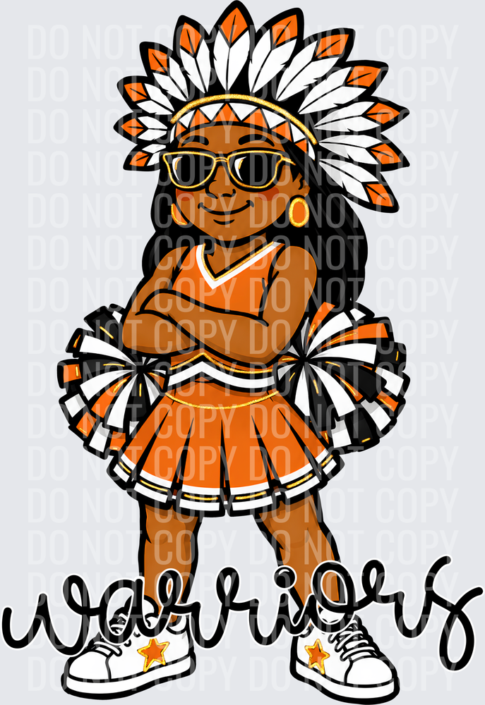 Warriors Cheer Orange Black