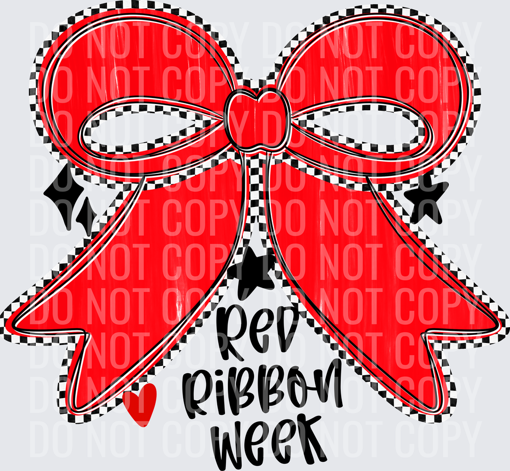 red ribbon bow