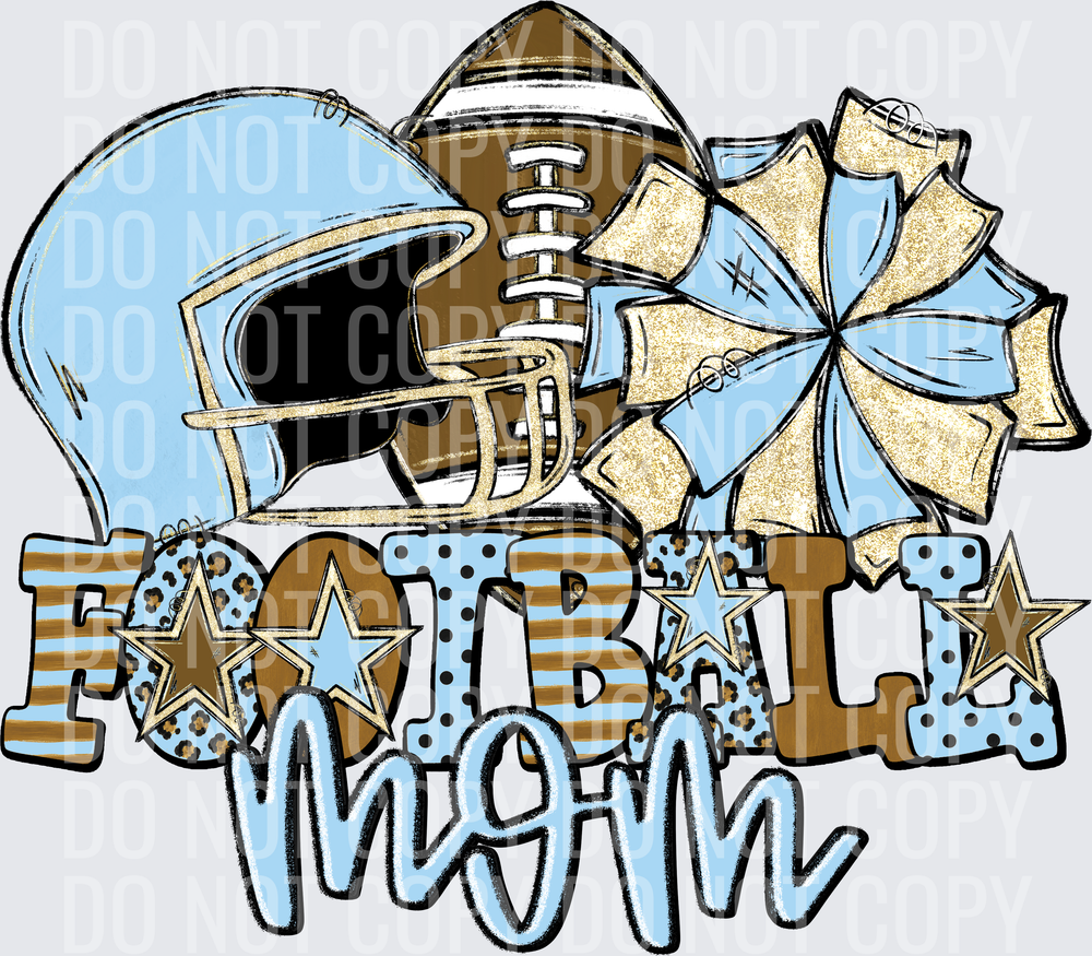 KayndiDesigns 08.26 Football Mom Light Blue