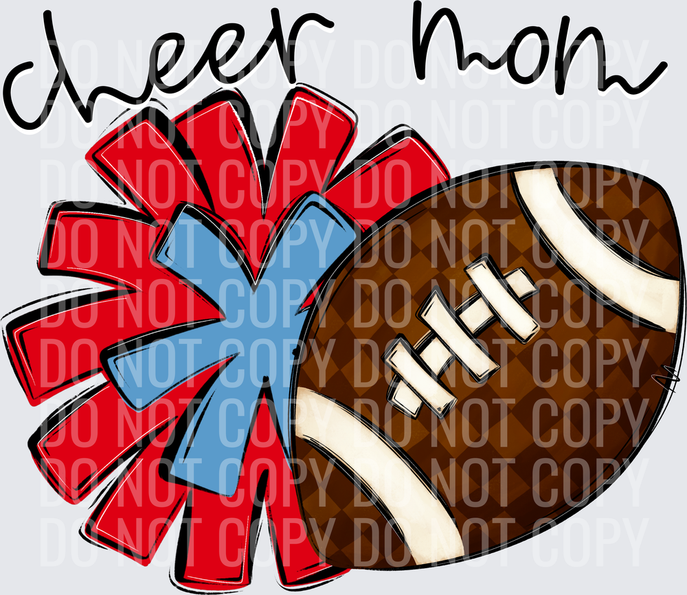 Cheer Mom - CC0926-0022 - Red-Col Blue