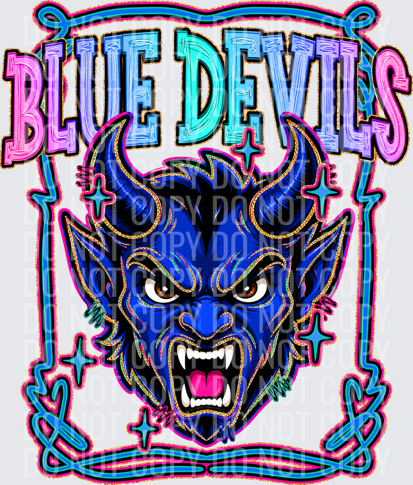 KayndiDesigns 08.26 Retro Pop Blue Devils