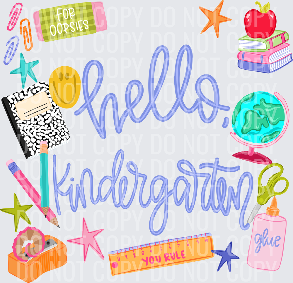 HELLO KINDERGARTEN PURPLE