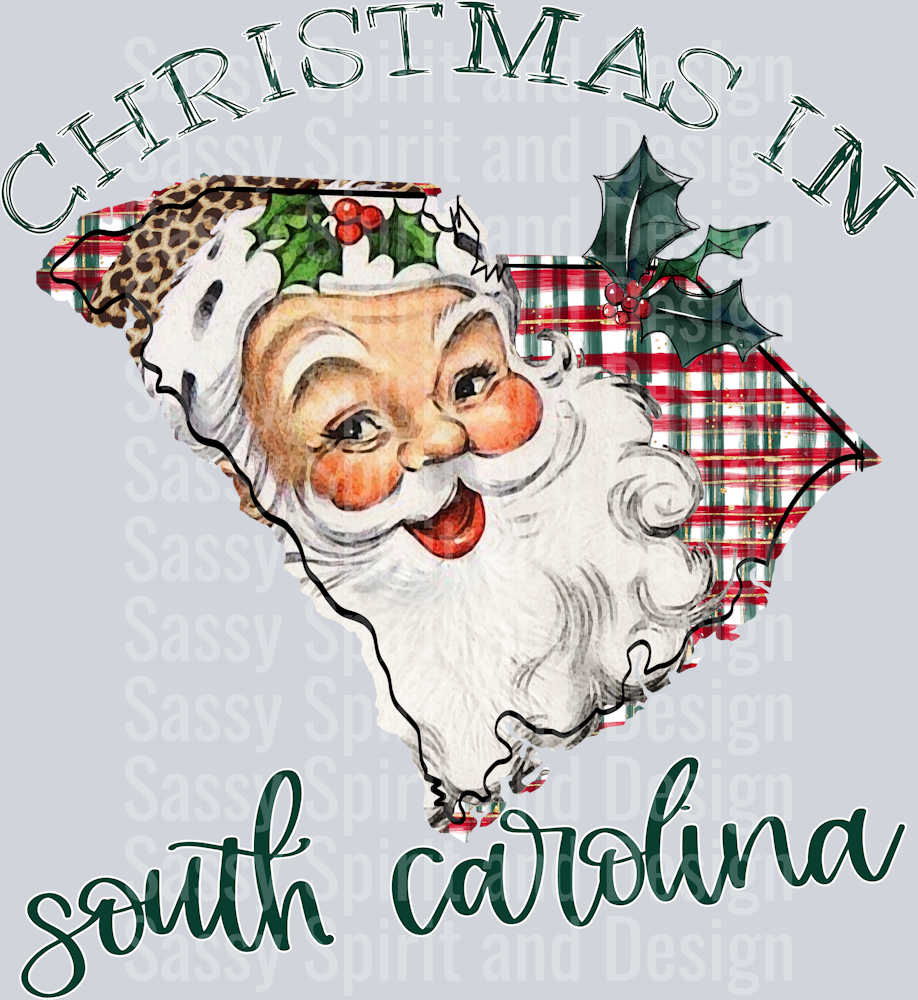 Christmas in State Santa State Set SOUTH CAROLINA
