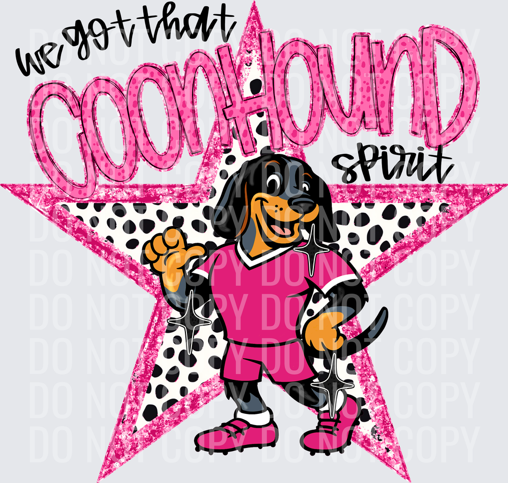 KayndiDesigns 09.26 We Got That Spirit Coonhound Pink