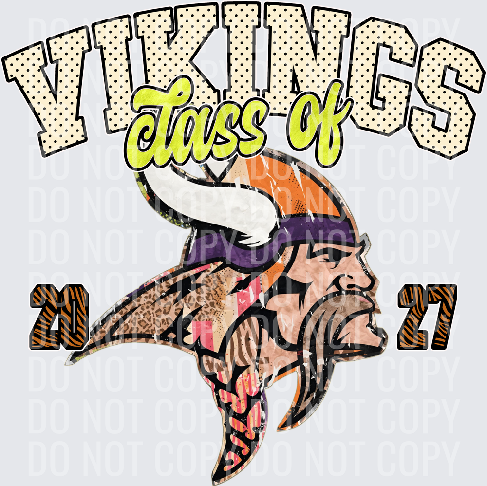 KayndiDesigns 10.26 Class of 2027 Bright Vikings