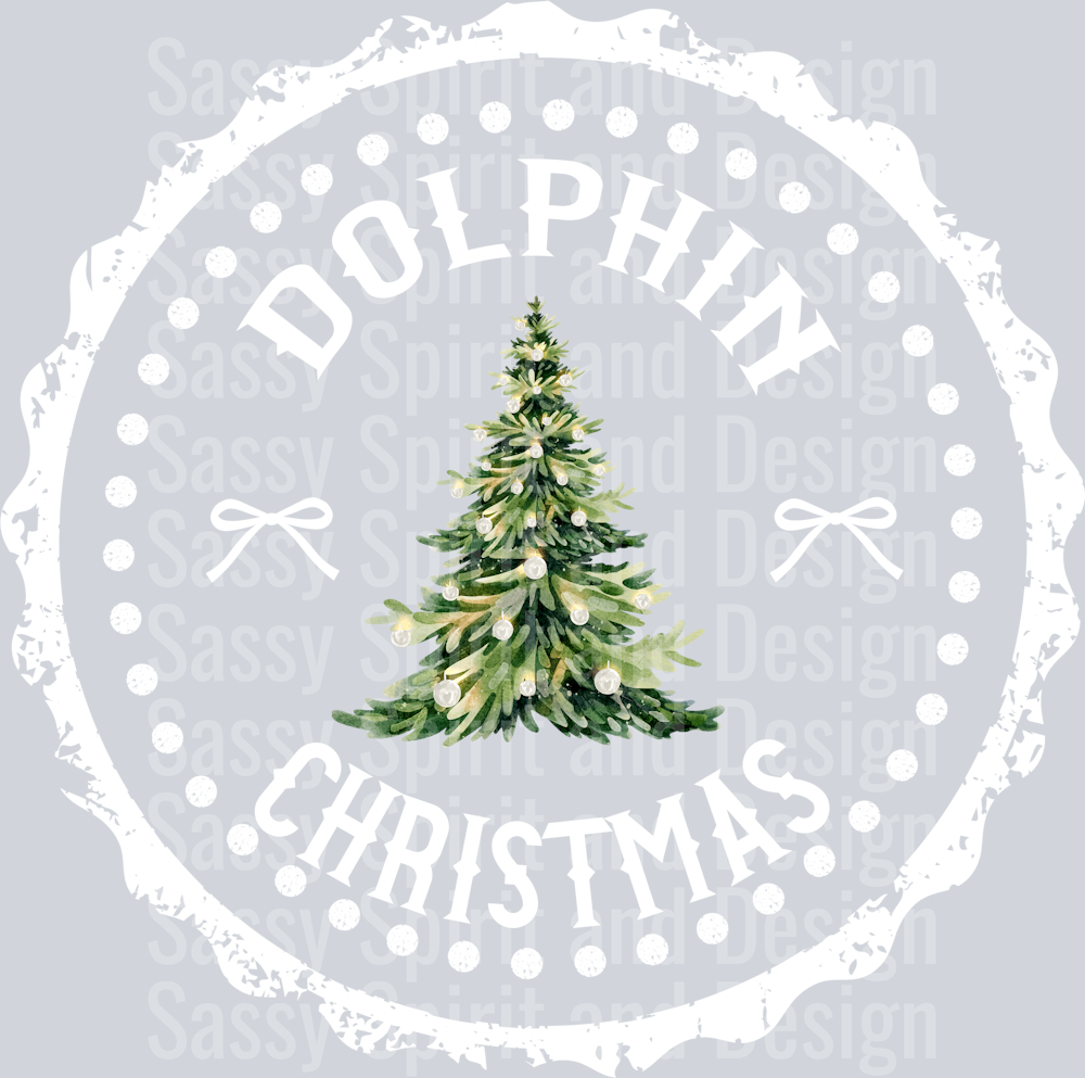 DOLPHIN CHRISTMAS STAMP