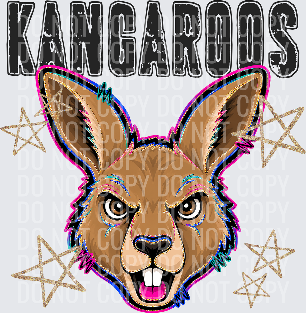 KayndiDesigns 08.26 Grunge Varsity Kangaroos