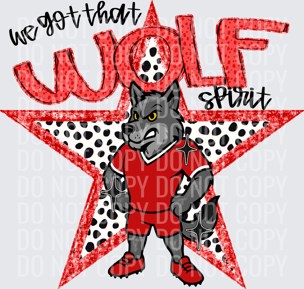 KayndiDesigns 09.26 We Got That Spirit Wolf Red